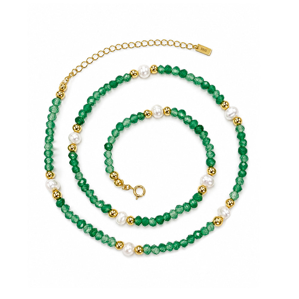 Freshwater Pearl Beaded 18k Gold Plating Women Hypoallergenic Fine Jewellery Holiday Gift 925 Sterling Silver Necklace