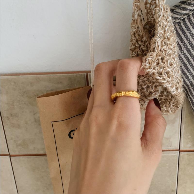 Elegant Twisted Rope Design 925 Sterling Silver Adjustable Knot Ring