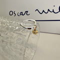 Adjustable Geometric Water Drop Design Round Ball Charm 925 Sterling Silver Fashion Ring