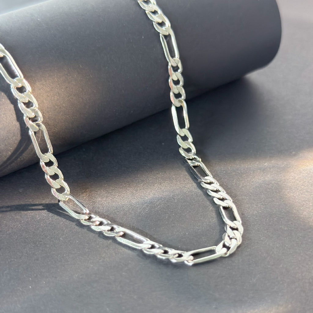Geometric Figaro Chain Design 925 Sterling Silver Necklace for Men and Women 2025 New Fashion Elegant Jewelry Figaro Chain Necklace Available in Multiple Lengths