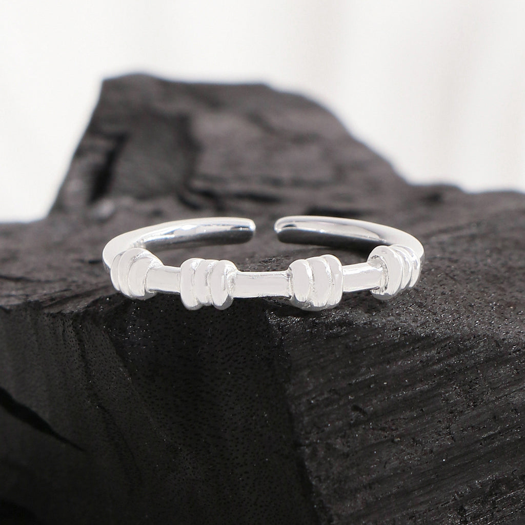 Office Causal Knot 925 Sterling Silver Adjustable Ring