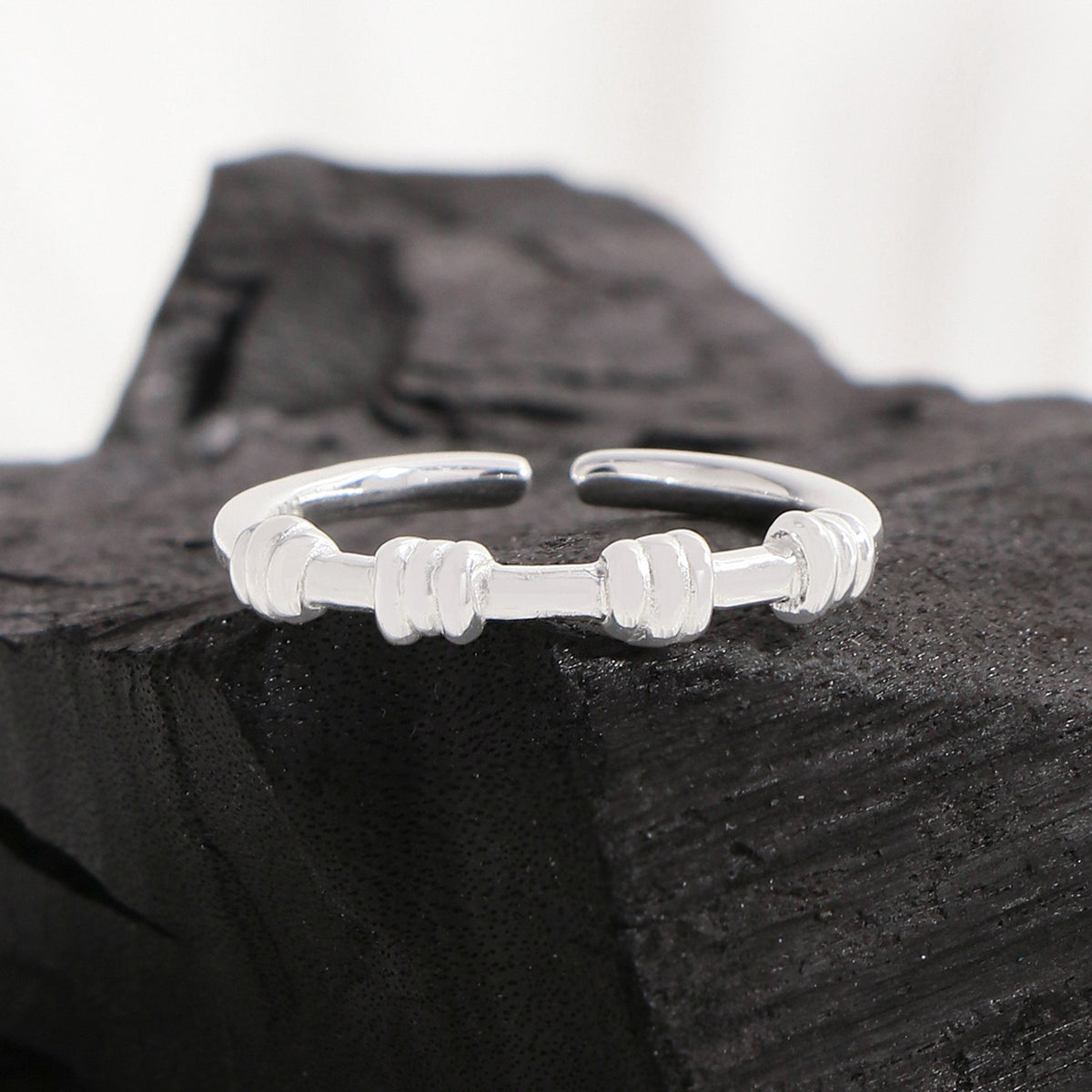 Office Causal Knot 925 Sterling Silver Adjustable Ring