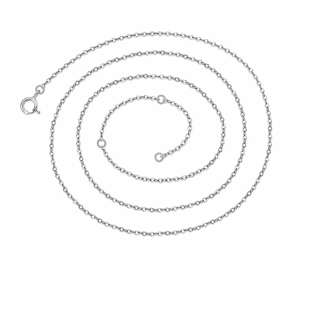 Pure metal minimalism S925 pure silver chain necklace DIY plain chain women's Necklace