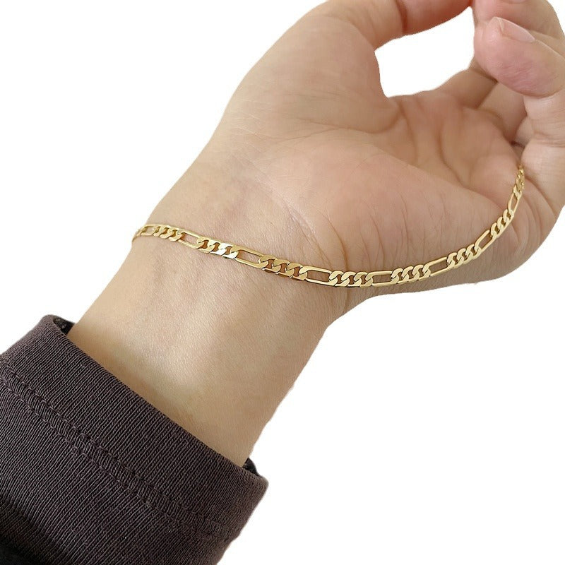 Collar Clavicular Figaro Minimalista en Tono Dorado S925