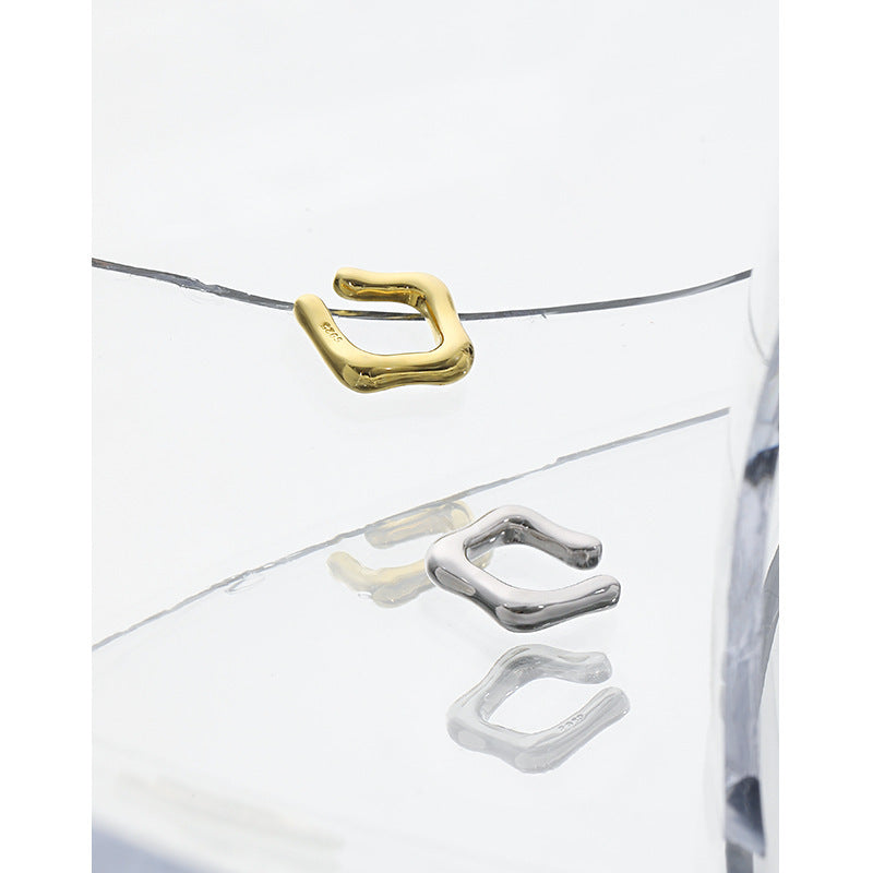 Geometric Design 925 Sterling Silver Ear Cuff