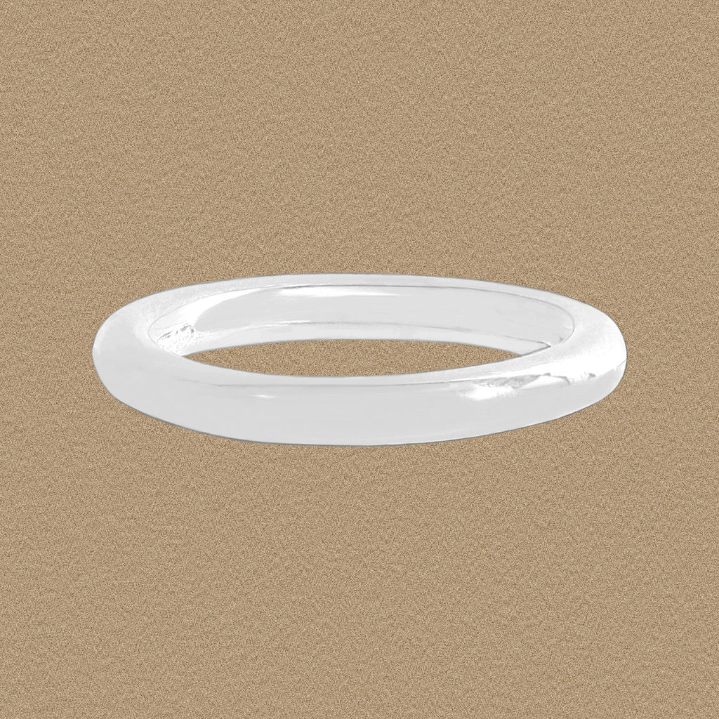 Minimalism Smooth Surface Simple 925 Sterling Silver Stacker Ring