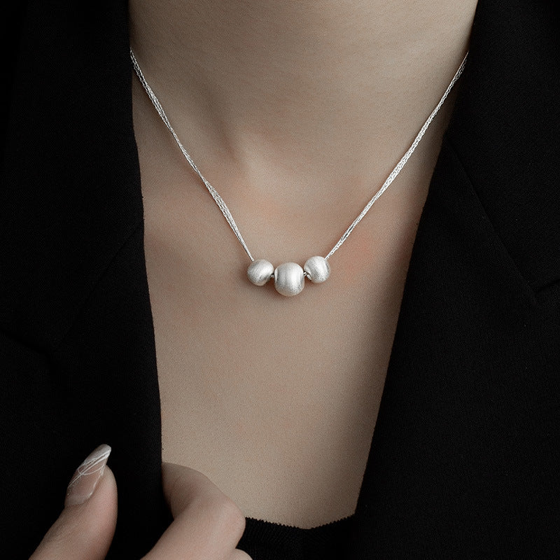 Elegant Sterling Silver Multi-Layer Cat Eye DesignBamboo Chain Choker Round Snake Chain Necklace
