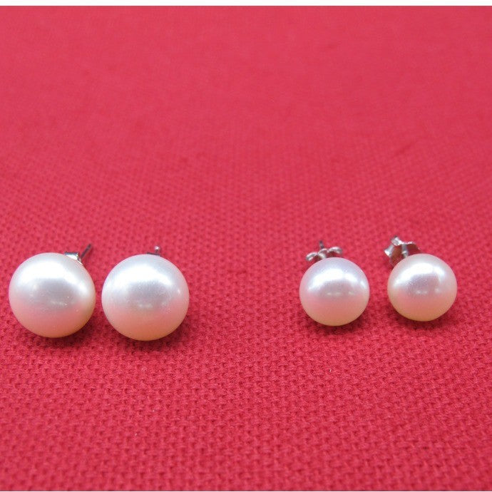 Natural pearl earrings AAAA grade high-quality freshwater pearl earrings 925 silver pearl earrings wholesale live broadcast