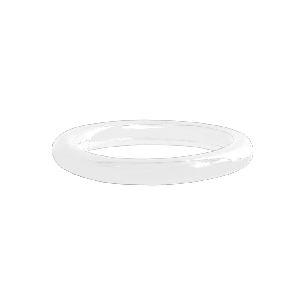 Minimalism Smooth Surface Simple 925 Sterling Silver Stacker Ring