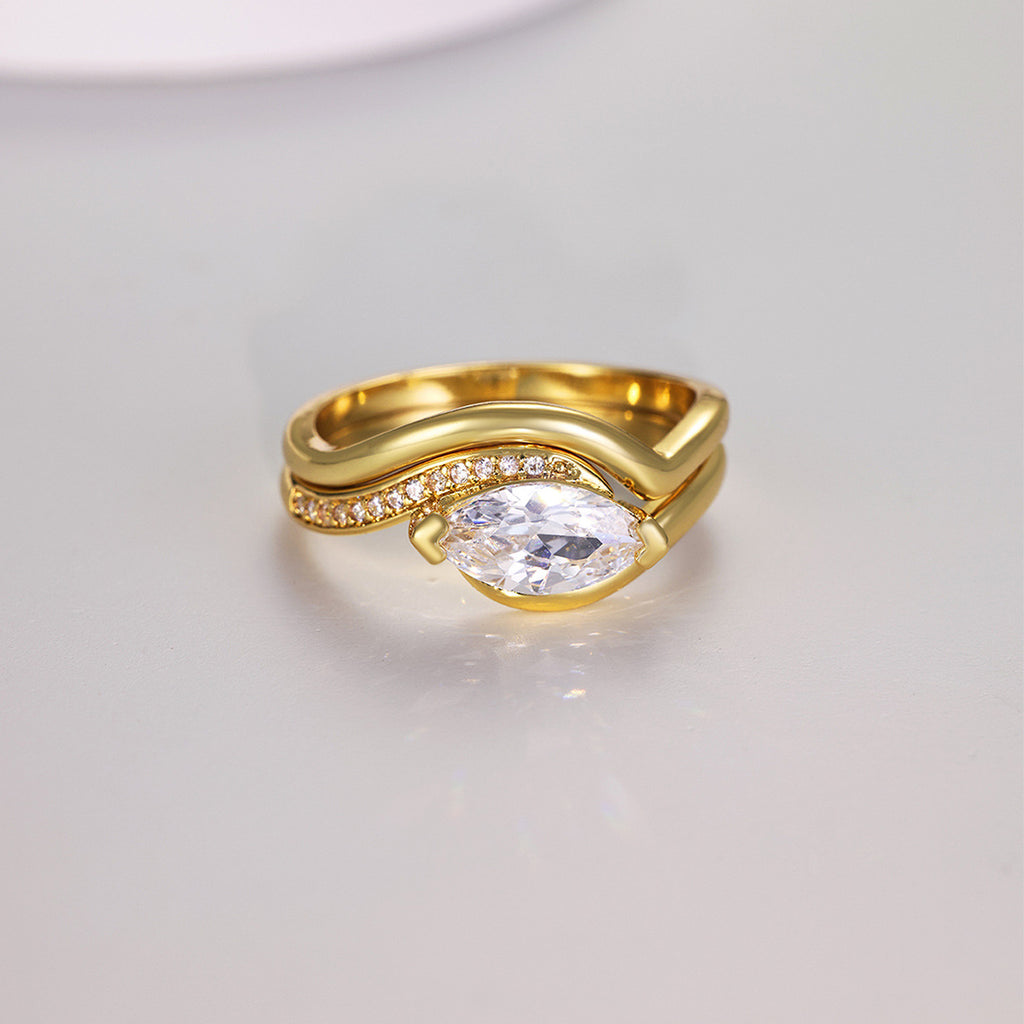 Marquise-Cut Vintage-Style High-Quality Moissanite 925 Sterling Silver Ring