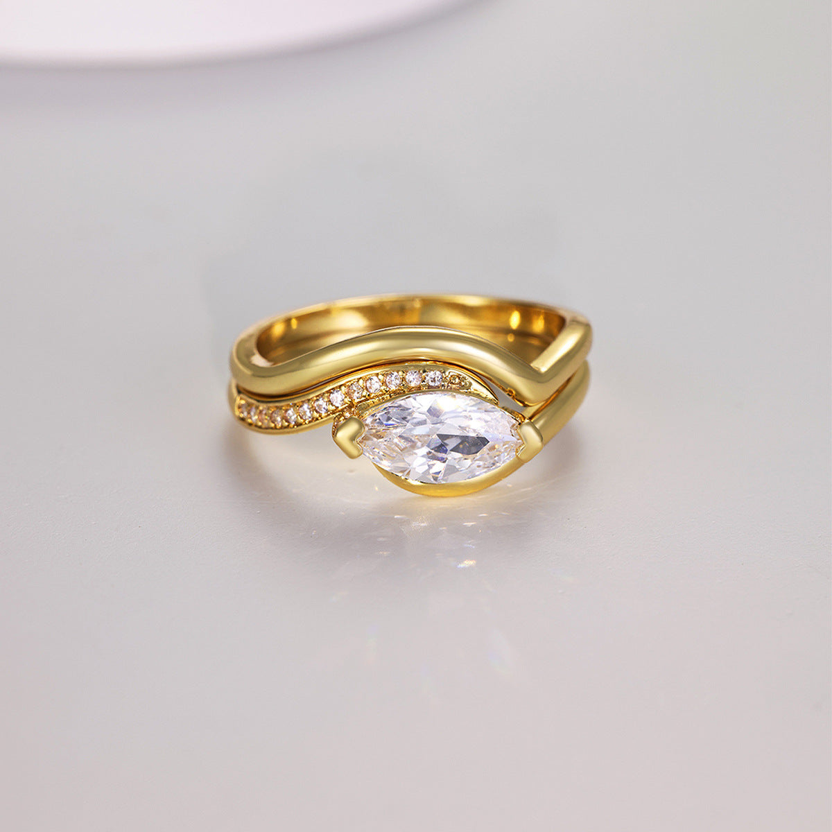 Marquise-Cut Vintage-Style High-Quality Moissanite 925 Sterling Silver Ring