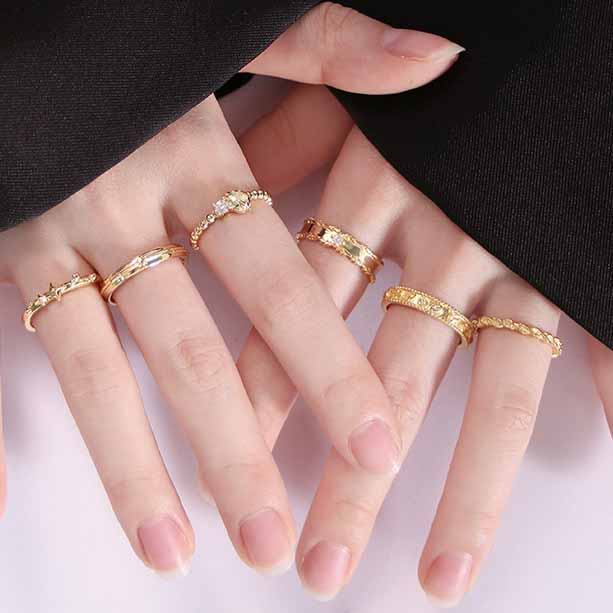 Casual Irregular Shining Star Bubbles 925 Sterling Silver Adjustable Ring
