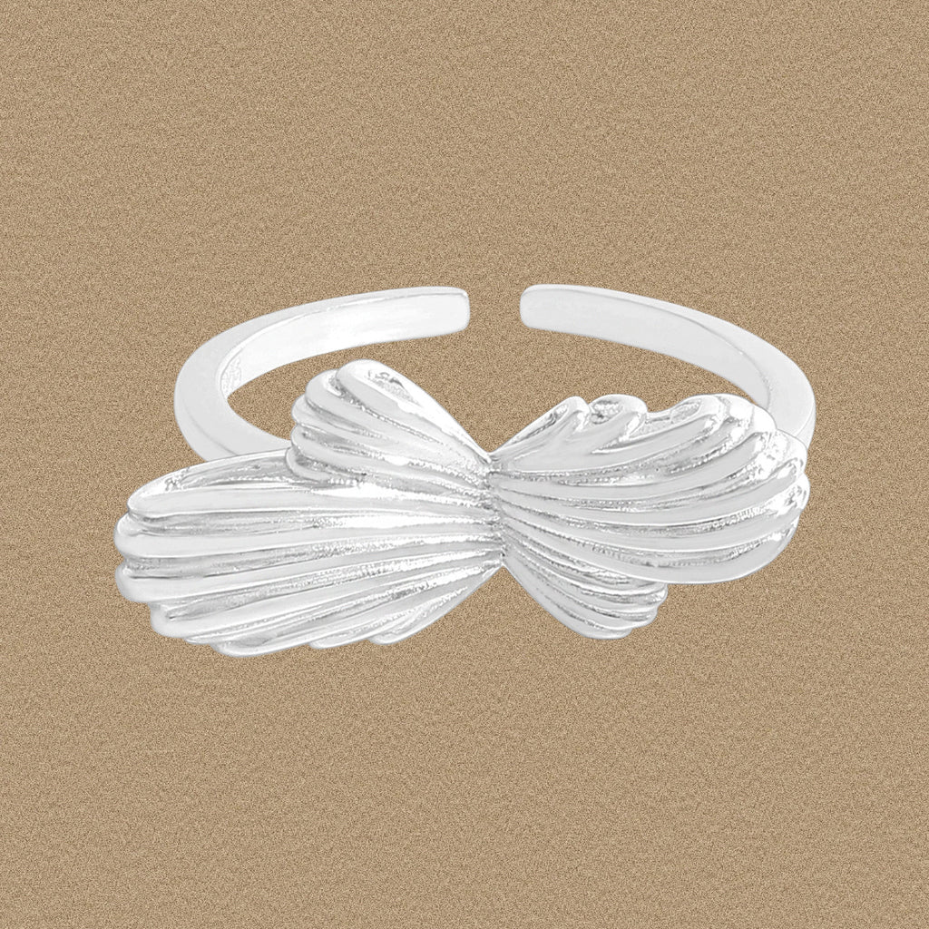 Girl Fashion Irregular Flying Butterfly 925 Sterling Silver Adjustable Ring