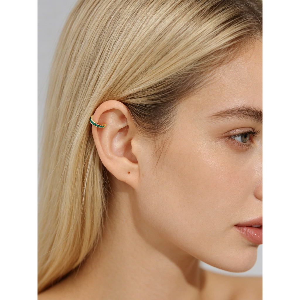 U-shaped Cubic Zirconia Cartilage 925 Sterling Silver Ear Cuff