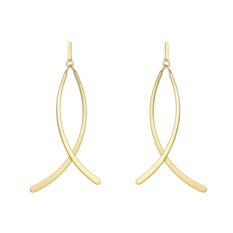 Elegant Geometric Tassel 925 Sterling Silver Drop Earrings