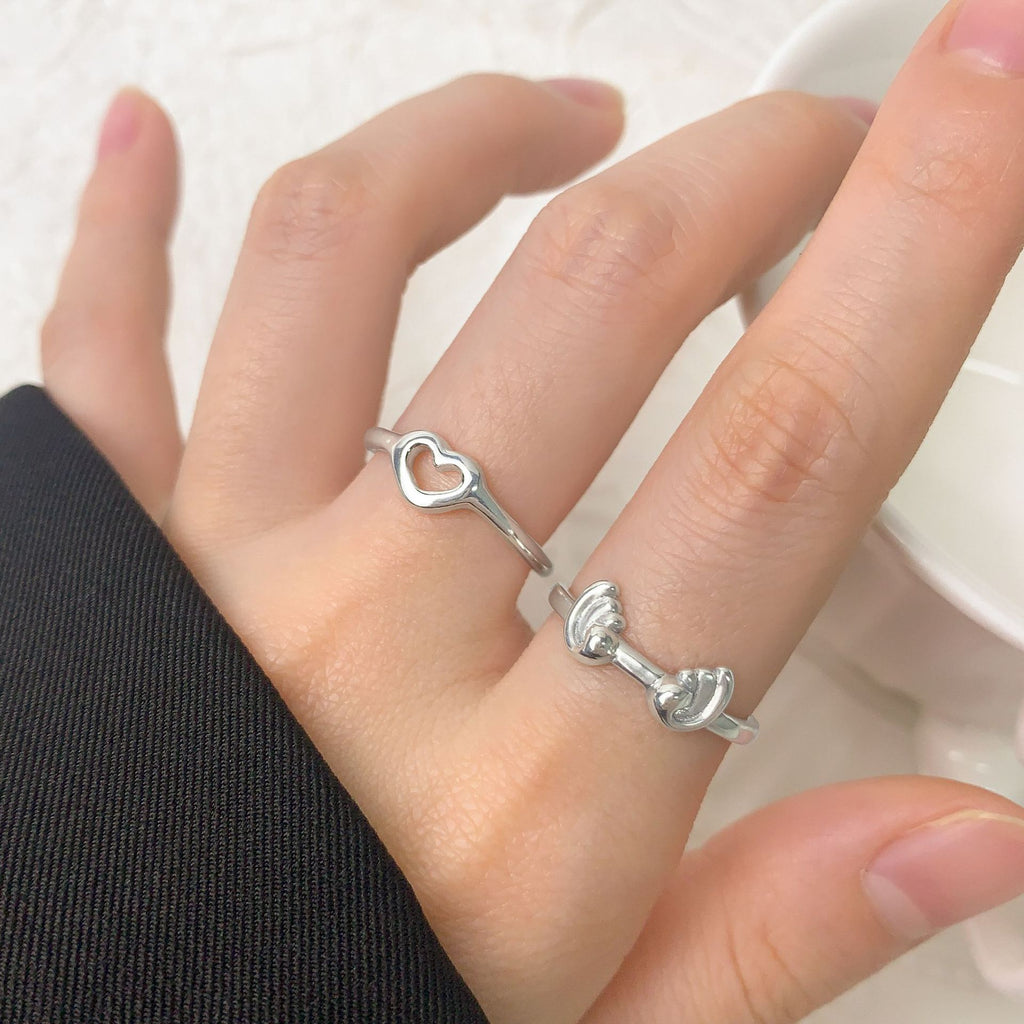 Fashion Irregular Sea Waves 925 Sterling Silver Adjustable Ring