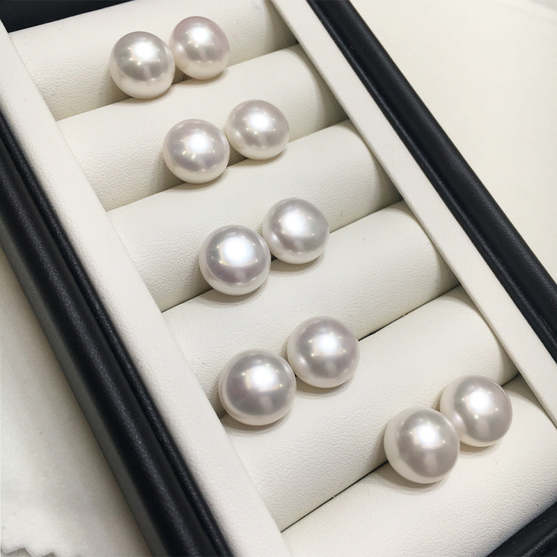 Natural pearl earrings AAAA grade high-quality freshwater pearl earrings 925 silver pearl earrings wholesale live broadcast