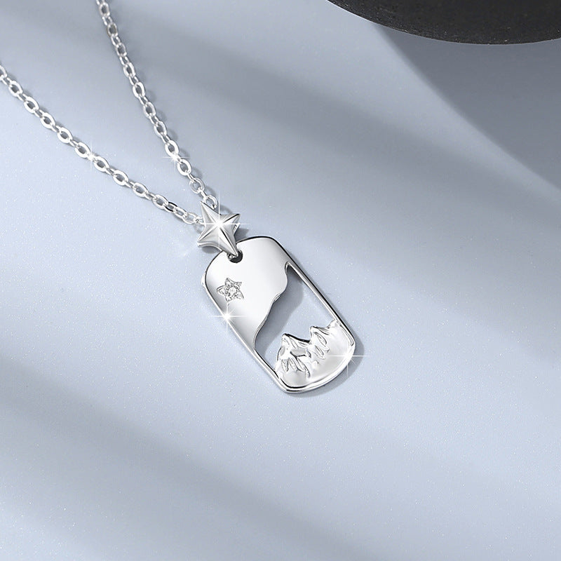 Trendy Ins Star Pendant Clavicle Chains for Couples Chic Timeless Silver 925 Pure Silver Lovers Necklaces