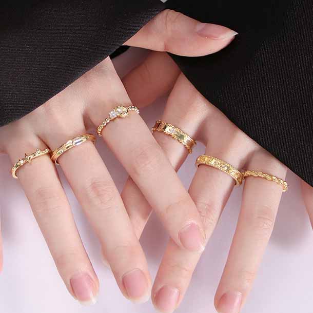 Minimalism Mini Shining Star 925 Sterling Silver Adjustable Ring