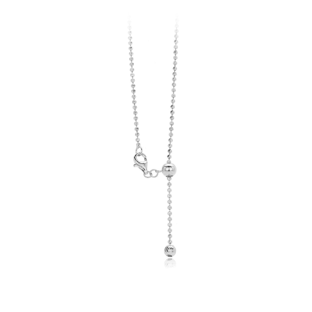 Women Elegant Fashion Jewelry  Geometric 925 Sterling Silver Adjustable Chain Necklace
