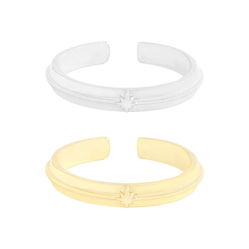 Minimalism Mini Shining Star 925 Sterling Silver Adjustable Ring