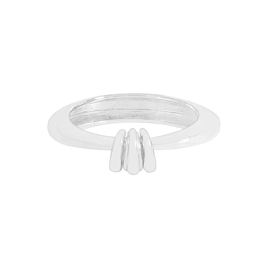 Office Irregular Geometry Three Circles 925 Sterling Silver Ring