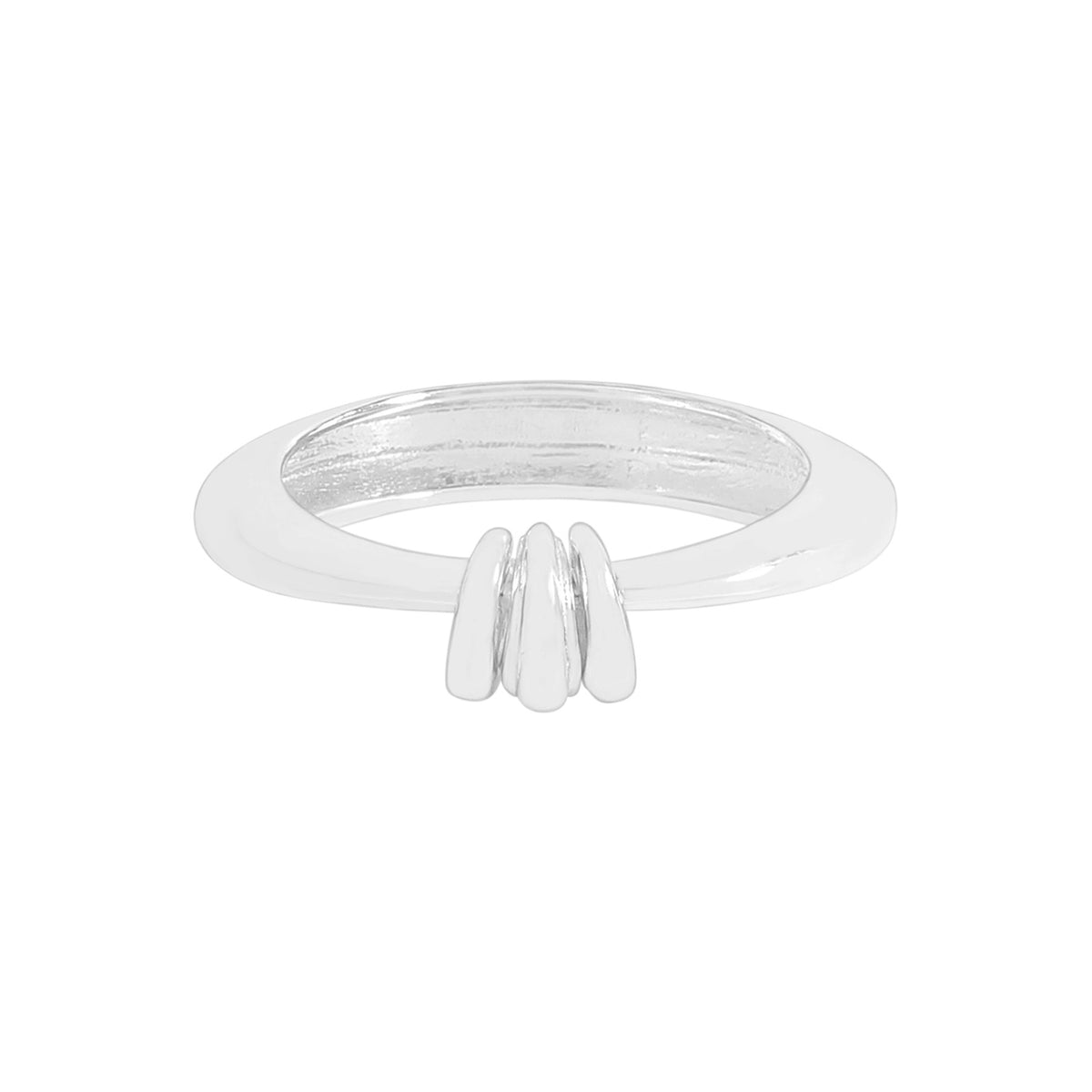 Office Irregular Geometry Three Circles 925 Sterling Silver Ring