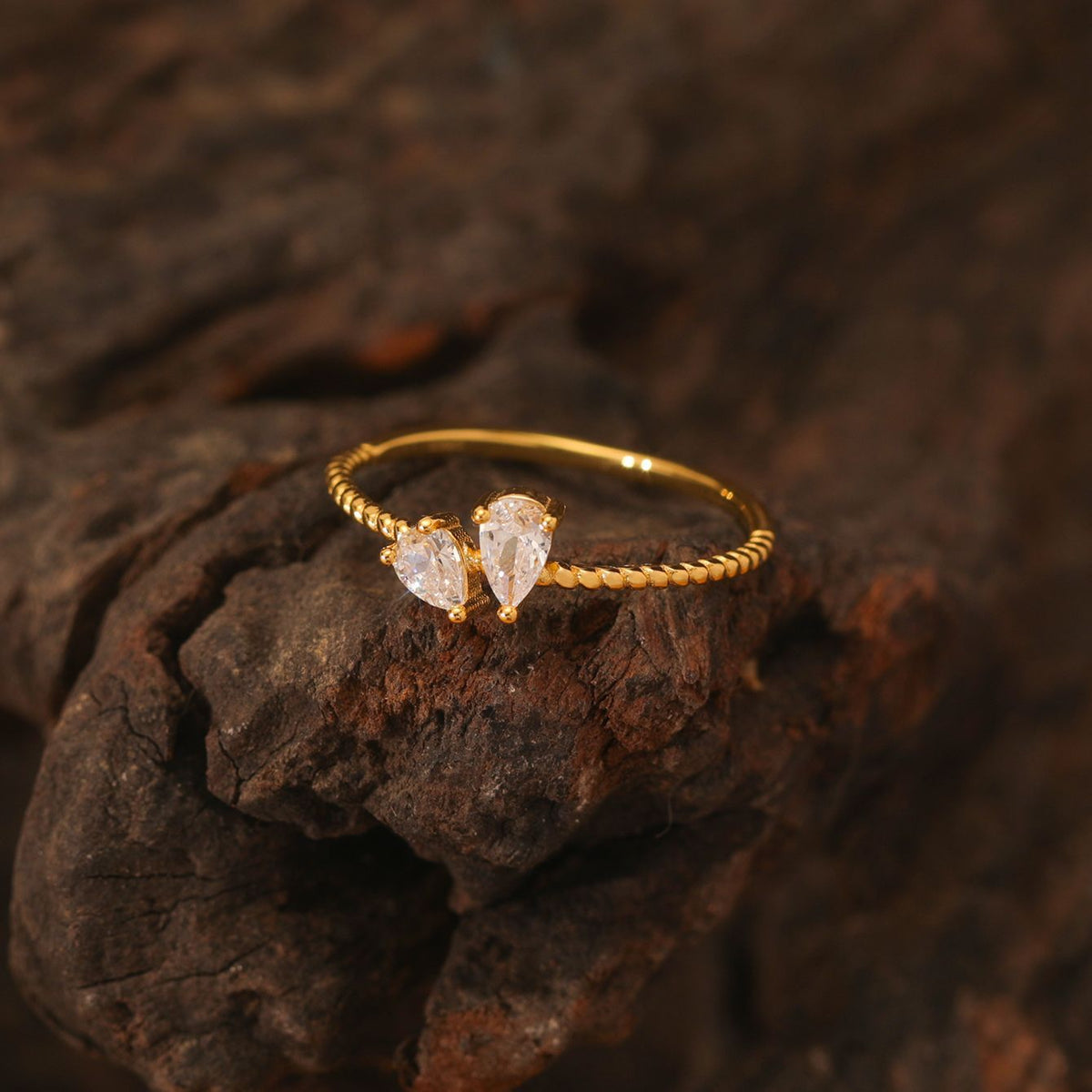 Elegant  Water Drop Moissanite For Women 925 Sterling Silver Ring