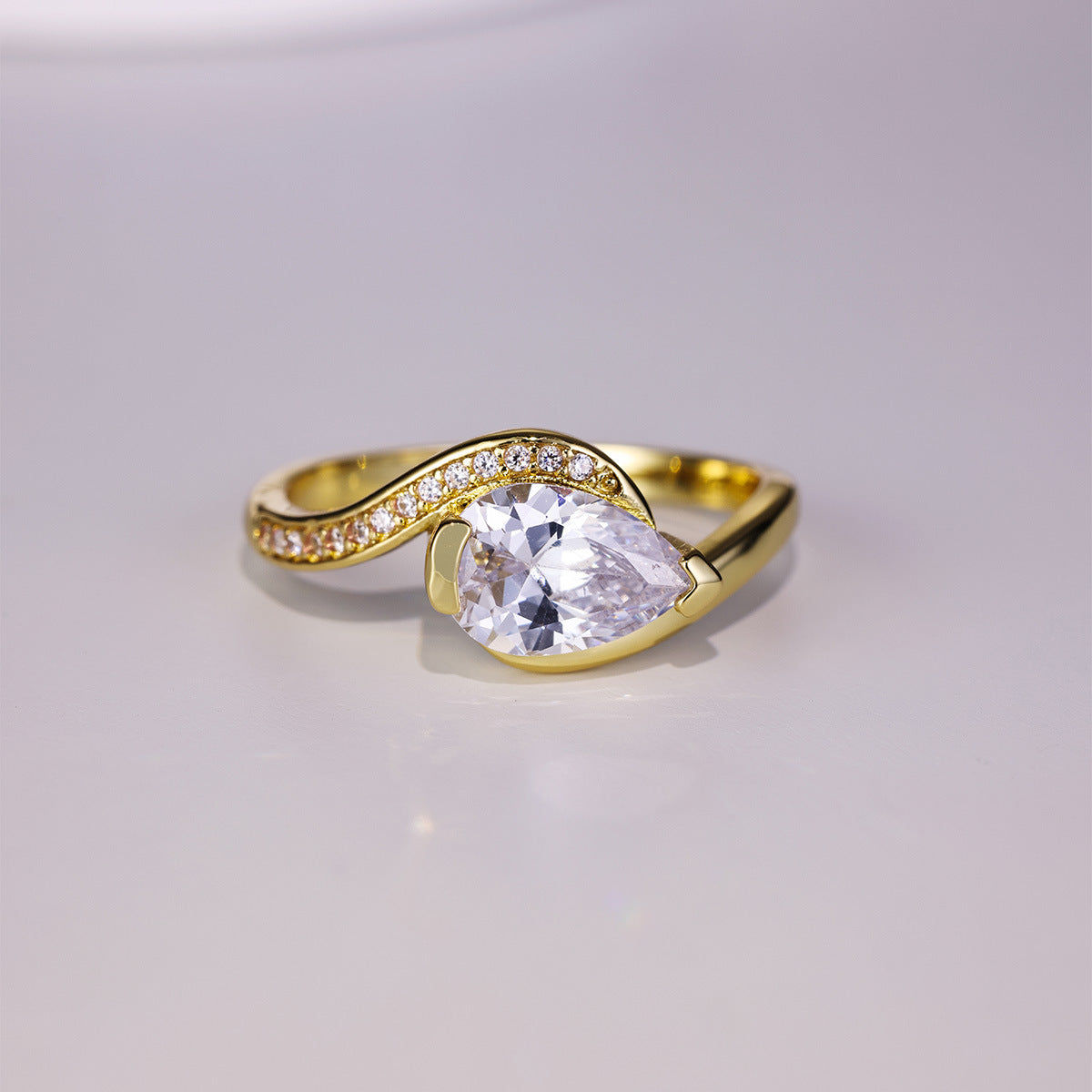 Affordable Luxury Moissanite Teardrop 925 Sterling Silver Ring