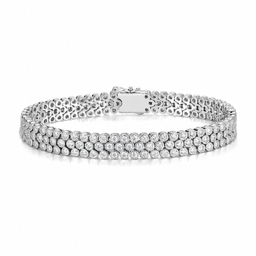 Simple, Elegant and Versatile: Moissanite 925 Sterling Silver Bracelet