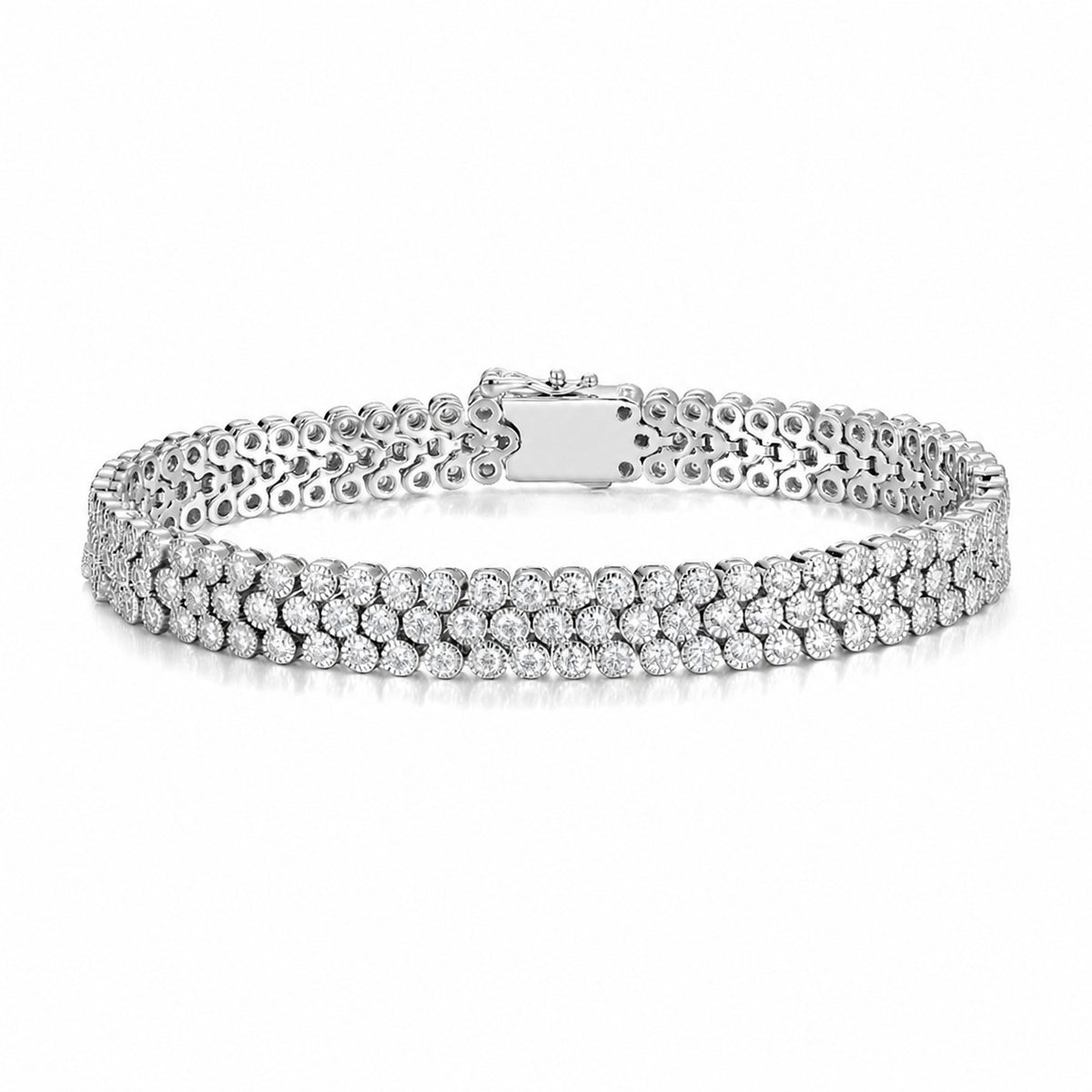 Simple, Elegant and Versatile: Moissanite 925 Sterling Silver Bracelet