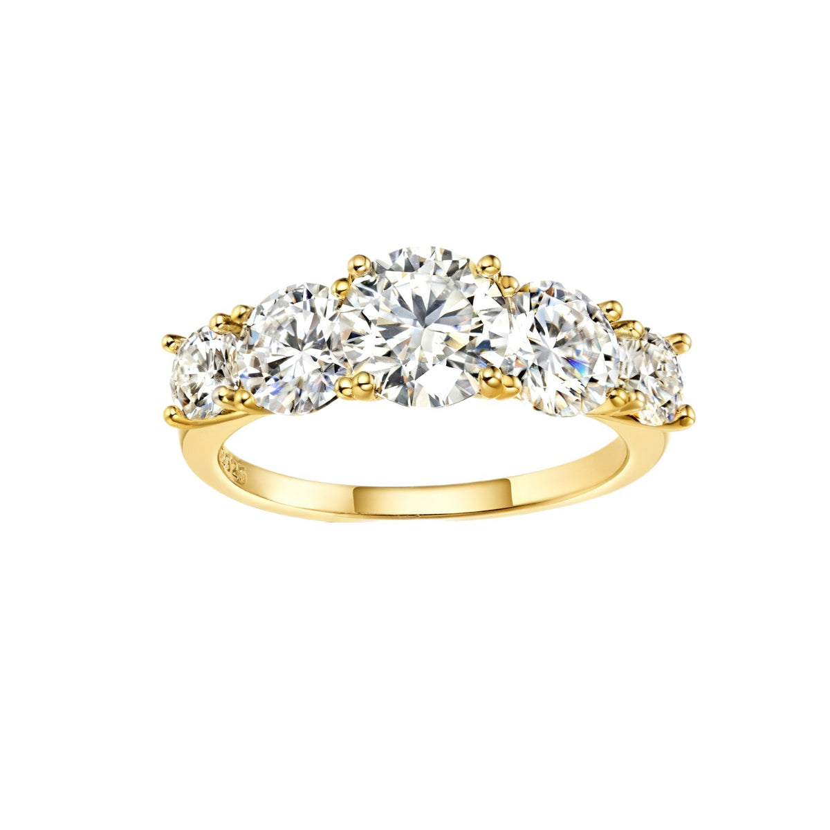 Sparkling  Affordable Luxury  Mossanite 925 Sterling Silver Ring
