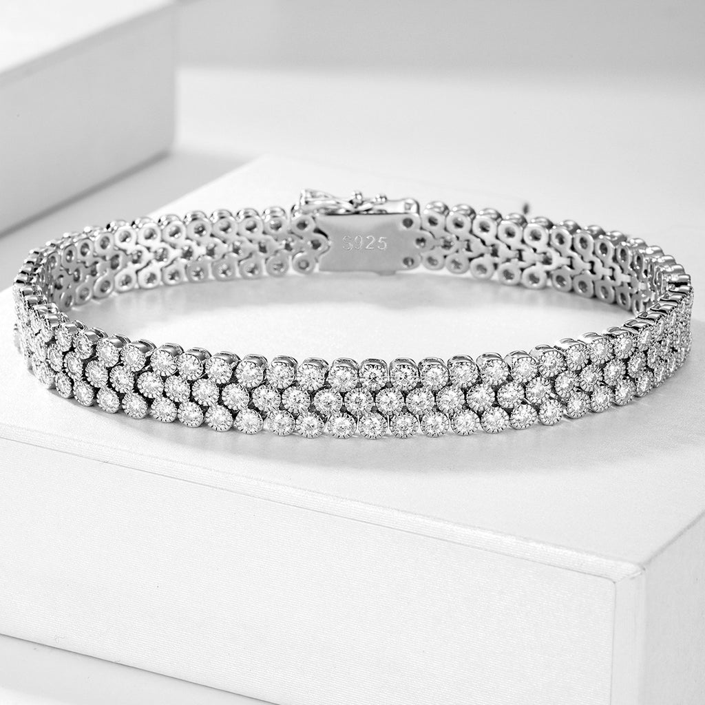 Simple, Elegant and Versatile: Moissanite 925 Sterling Silver Bracelet