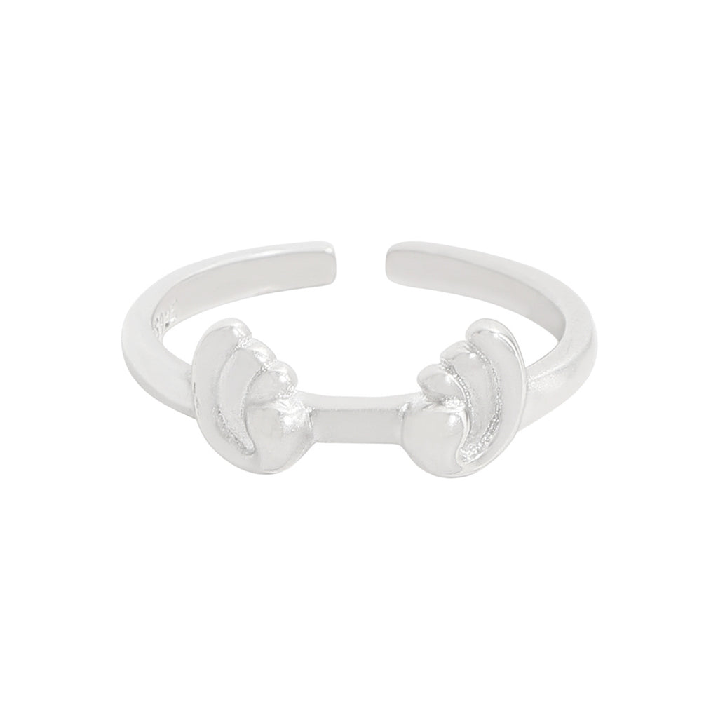 Fashion Irregular Sea Waves 925 Sterling Silver Adjustable Ring