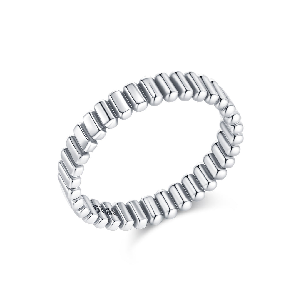 Modern Minimalist Design Polished 925 Sterling Silver Stackable Ring for Women Fashion Elegant Simple Style Band Ring 2025 New Arrival Jewelry Gift