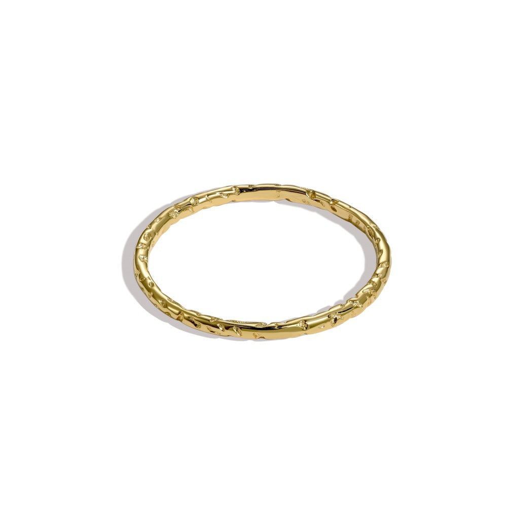 Minimalism Irregular 925 Sterling Silver Stacker Ring